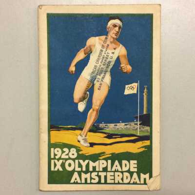 Travel brochure of the Amsterdam Olympic Games of Bunny Fergus, 1928