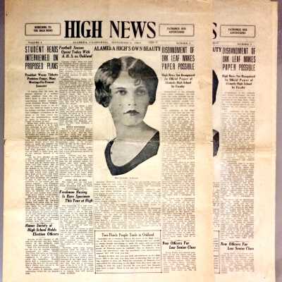 Alameda High School newspaper 'High News', September 2, 1927