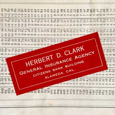 Journal page + Joseph Knowland campaign booklet and Herbert D. Clark business label, 1913