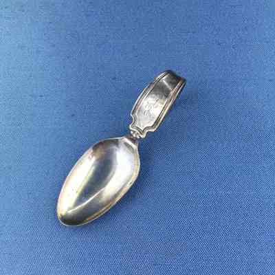 Initialed silver baby spoon of the Johns family, early 1900s