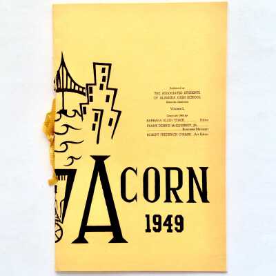 'Acorn 1949' Program for Alameda High School reunion dinner, 1989
