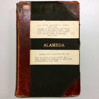 'Alameda' City directory used by Post Office employees, 1912