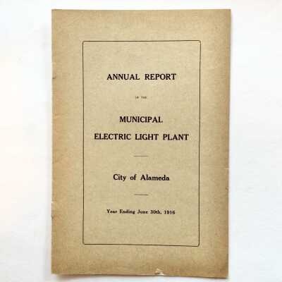 Annual Report of the Municipal Electric Light Plant, 1916