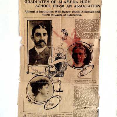 Clipping 'Graduates of Alameda High', 1901