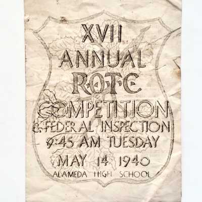 Program for ROTC Annual Competition at Alameda High School, 1940