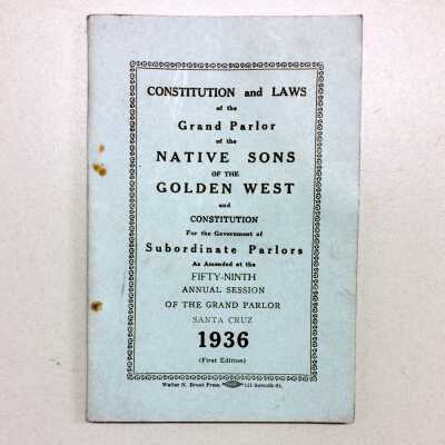 Constitution and By Laws of the Grand Parlor, NSGW, 1936