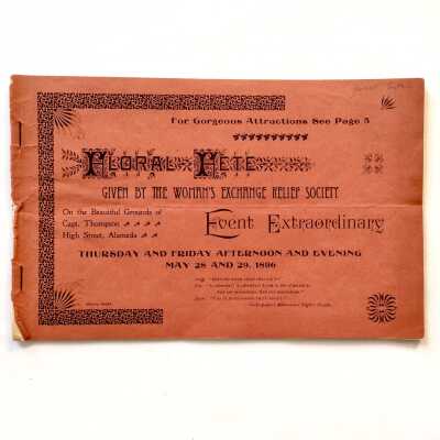 Program for Floral Fete given by the Women's Exchange Relief Society, 1896
