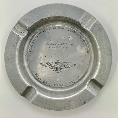 Souvenir ash tray Navy Day NAS Alameda, 1947