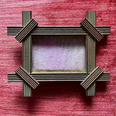 Stick style walnut photograph frame, c. 1870s