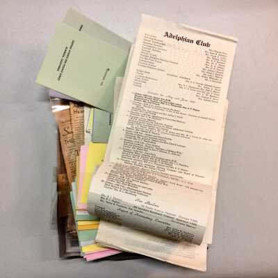 Miscellaneous papers from the Adelphian Club, c. 1940s