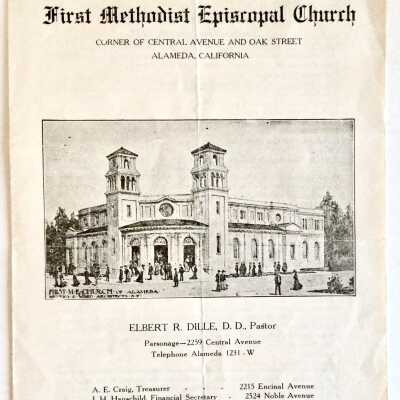 Program worship First Methodist Episcopal Church, 1917