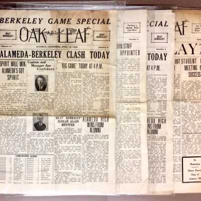 Editions of 'The Oak Leaf', Alameda High School newsletter, 1926