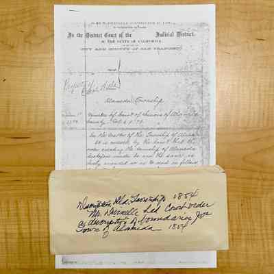 Photocopy of boundary document of Alameda Township, 1854