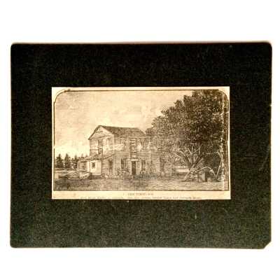 Print of the first house in Alameda, 1850 San Jose Ave, 1890