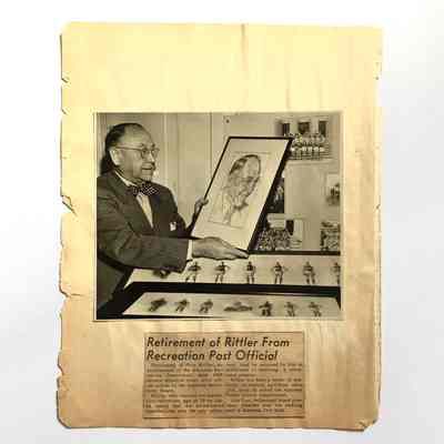 Newspaper clipping retirement of Otto Rittler, before 1978