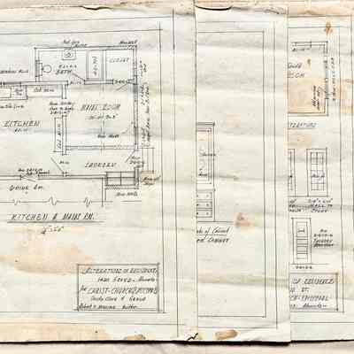 Set of plans for alterations Christ Episcopal Church, c. 1930s