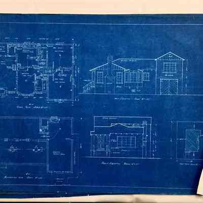 Blueprints for a residence at 400 Haight Ave, before 1952