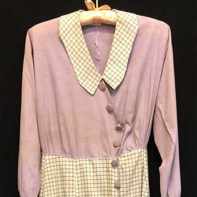 Plaid Housedress worn by Helene Louise Goldthwaite, c. 1920