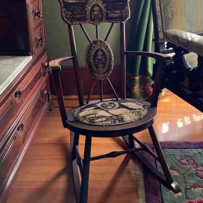 Rocking Chair of Catherine Ray, secretary to Mayor, given by the Meyers sisters, c. 1890s