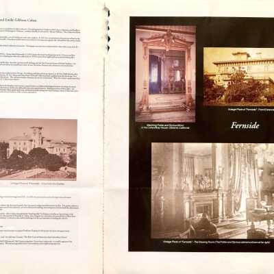 Pages from a brochure about sale of a cabinet from Fernside, 1999
