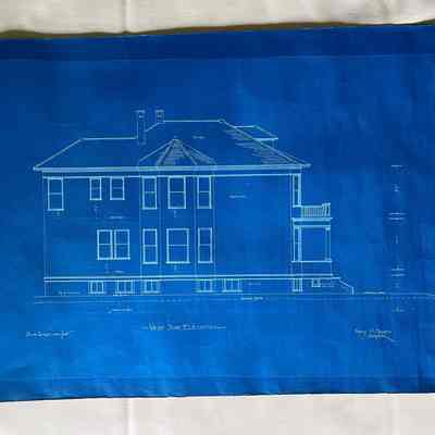 Blueprint of exterior of 2021 Alameda Ave, c. 1897
