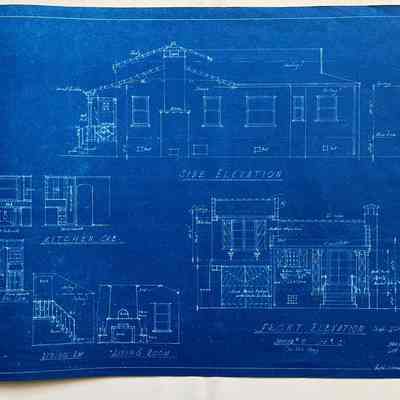 Blueprints for 1117 Buena Vista, c. 1929