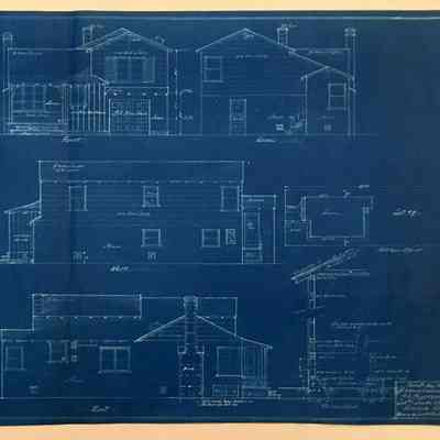 Blueprints for 218 or 216 Santa Clara, 1940s