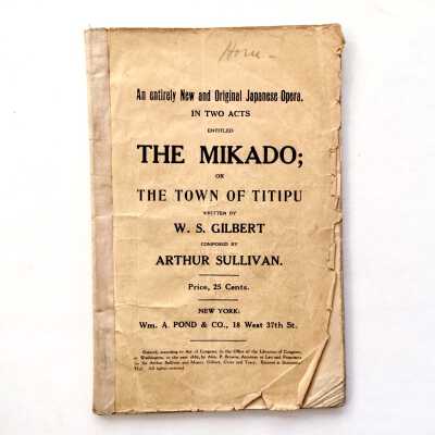 Script for The Mikado, for Alameda High School production, 1931
