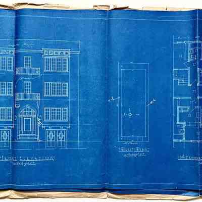 Blueprints by Kinley for a building at 1538 St. Charles, 1925
