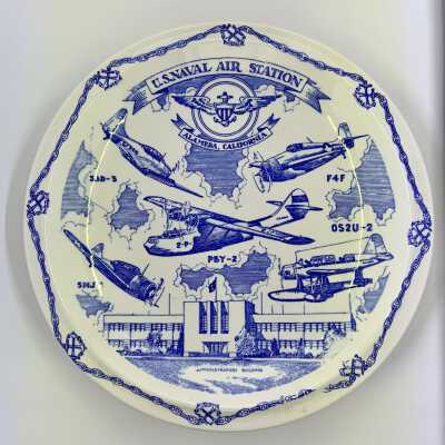 Souvenir plate from the U.S. Naval Air Station, Alameda, prior 1997