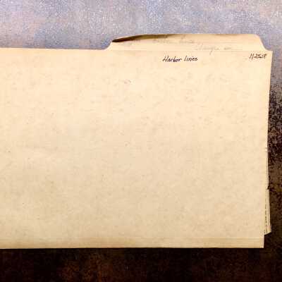 Folder with correspondence about anchorage, 1920