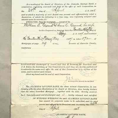 Satisfaction of Mortgage for 1020 Buena Vista Ave, 1878