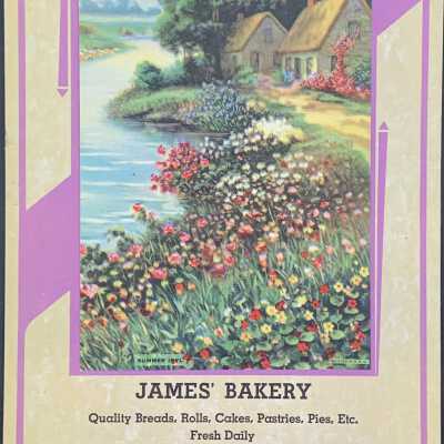 Calendar advertising James bakery calendar, 1936