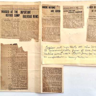 Folder with glued-on clippings about various Clubs, prior 2002