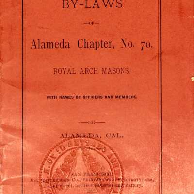 1892 By-Laws of Chapter No. 70, Royal Arch Masons, from the AHS Cornerstone Box, 1902