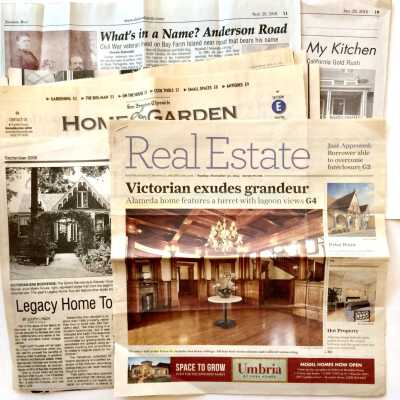 Newspaper clippings about homes, 2002-2018