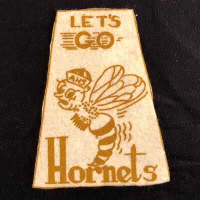 Alameda High School 'Hornets' felt patch, c. 1950s