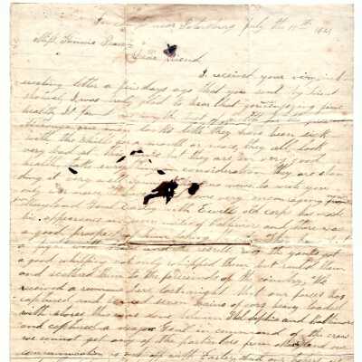 Letter from D. W. McDonell from a camp near Petersburg, 1864