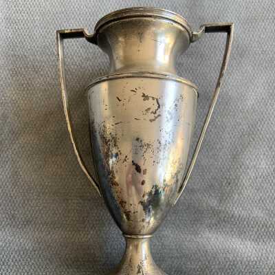 Trophy awarded to George Mitchell, first place in 2,000 point contest, 1921