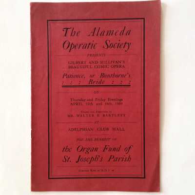 Adelphian Club Event Program, Gilbert and Sillivan, April 1909