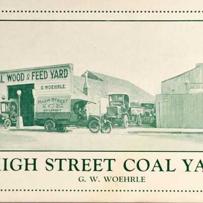 Advertising Paper blotter from High Street Coal Yard, Ca. 1915