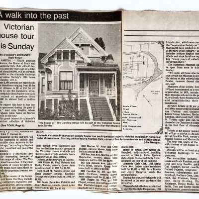 Times-Star Article 'Victorian House Tour', 1986