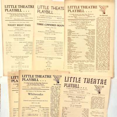 Play Programs from the Little Theatre, 1939-1941