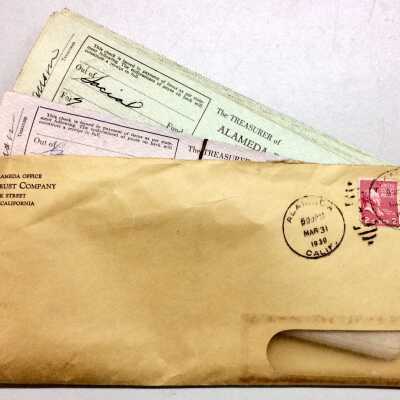 Cancelled Checks, Native Sons of the Golden West, Parlor No. 47, 1938
