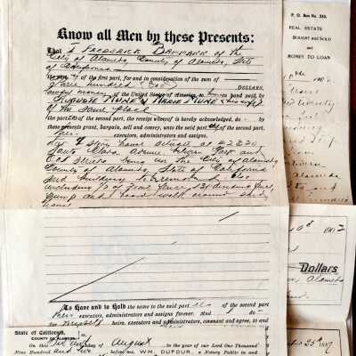 Documents relating to 2121 Alameda Ave (org. 2320 Santa Clara Ave), 1902-1907