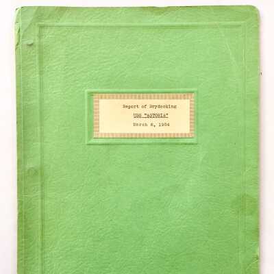 'Report of Dry Docking, USS Astoria', including photos, Todd Shipyards, 1954