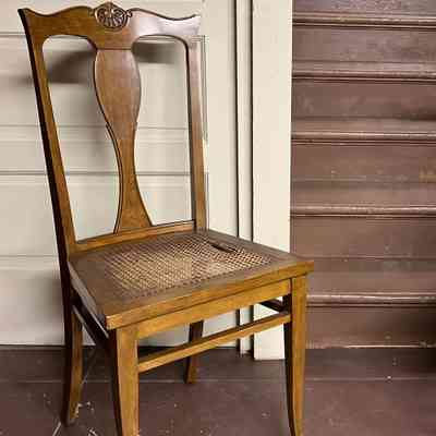 Chippendale-style chair with cane inset seat, c. 1900