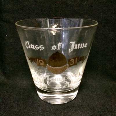 Souvenir drinking glass of the Alameda High School Class of June 1931