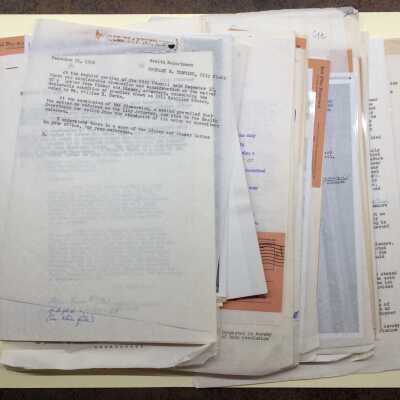Folder regarding Dilapidated Buildings, 1954-1956