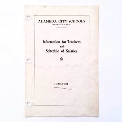 Information Pamphlet with Information for Teachers, 1920-1921